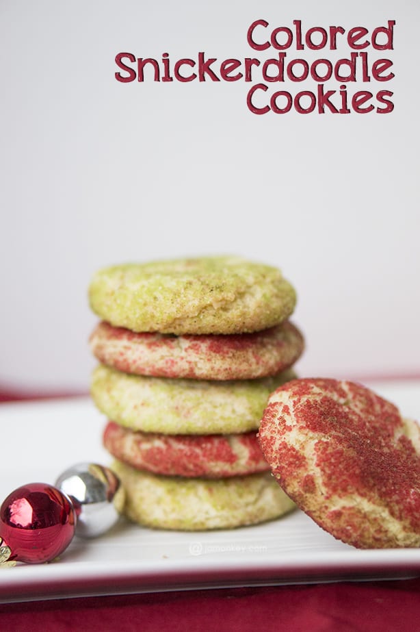 Colored Snickerdoodle Cookies