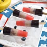 Red White and Blue Fruit Ice Pops