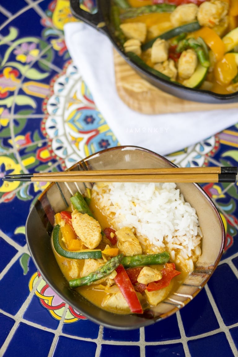 Thai Coconut Curry Chicken and Vegetables