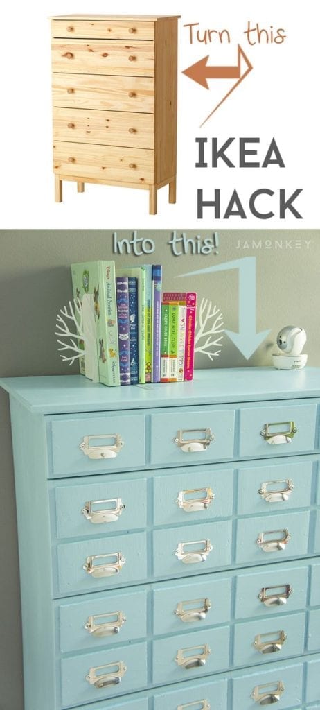 DIY Card Catalog IKEA Dresser Hack