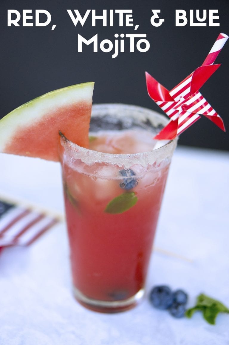 Fruity Red, White, and Blue Mojitos Perfect for Patriotic Gatherings