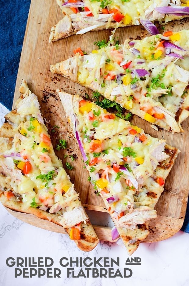 Grilled Chicken and Pepper Flatbread
