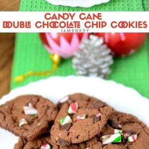 Candy Cance Double Chocolate Chip Cookies