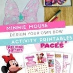 Minnie Mouse Design your own bow and activity Printables