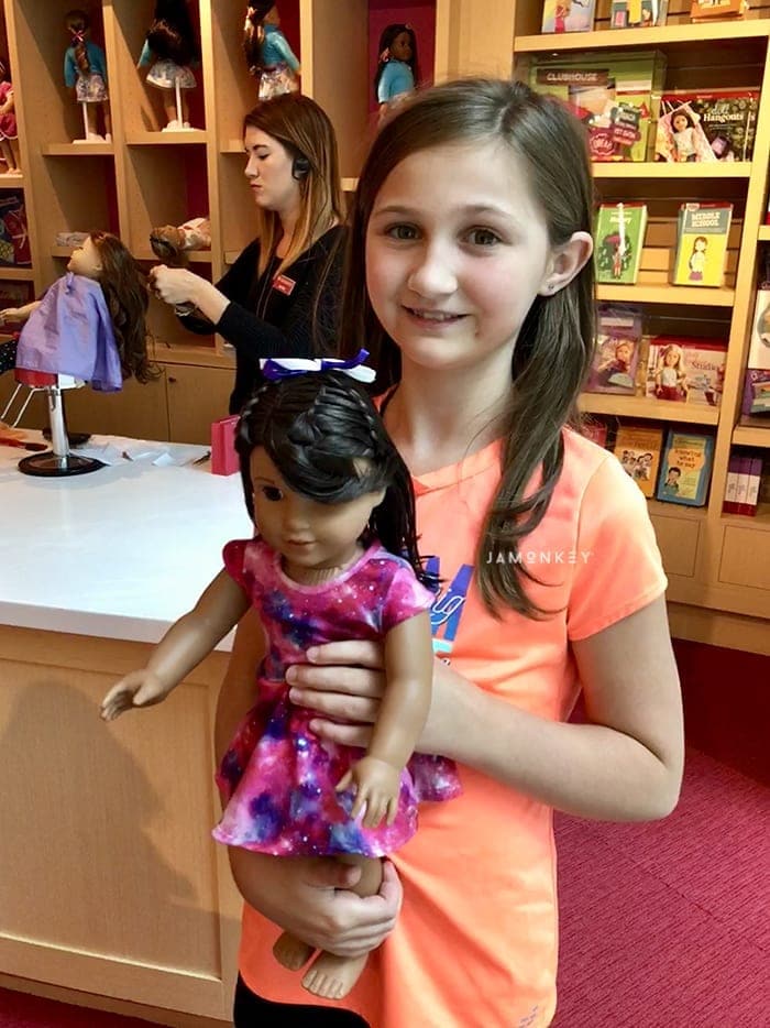 Visiting the American Girl Doll Salon and Bistro