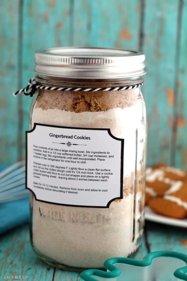 Gingerbread Cookie Mix Jar