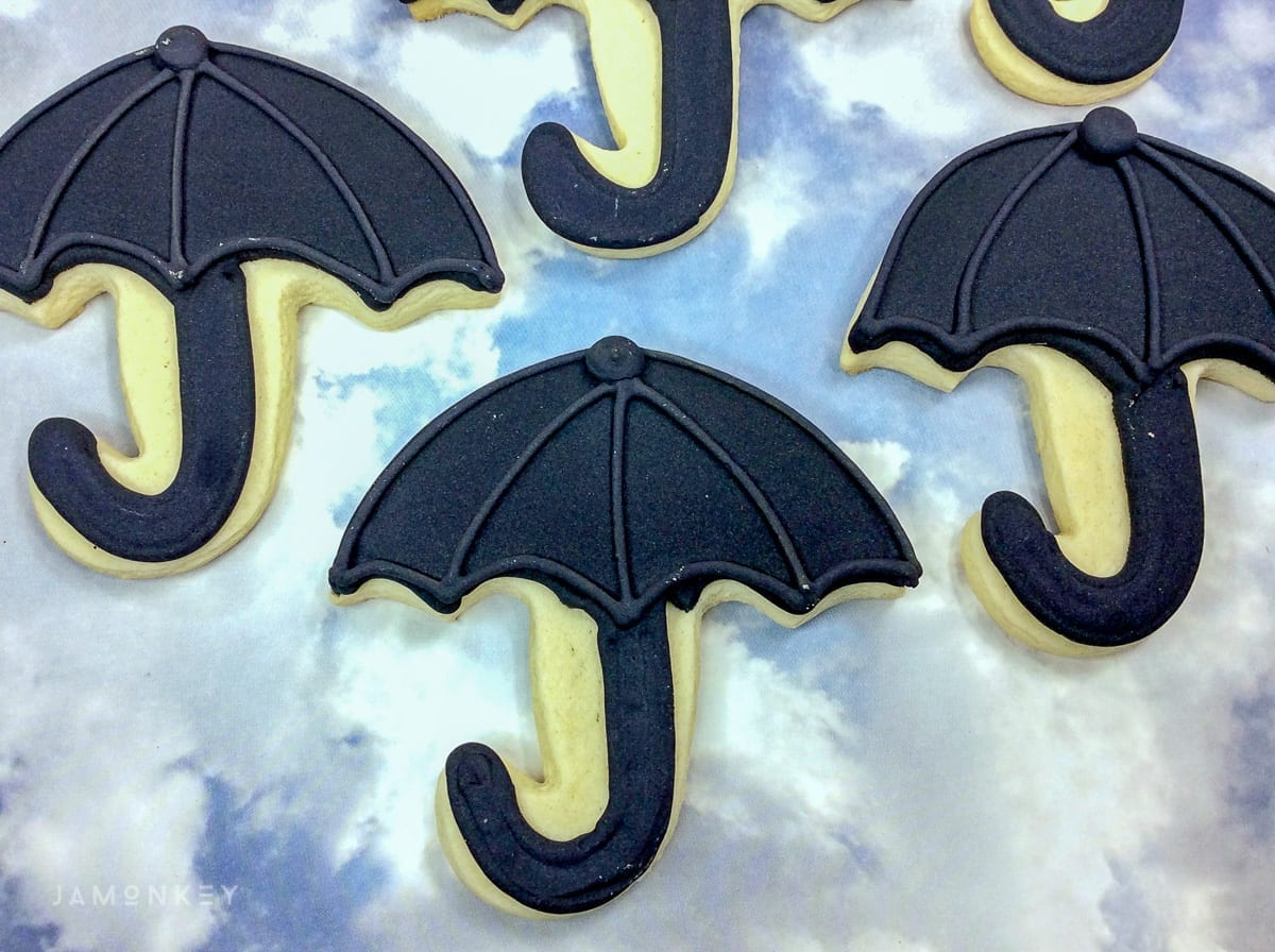 Mary Poppins Returns Umbrella Cookies