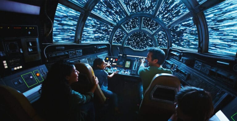 Fly the fastest ship in the galaxy – Millennium Falcon: Smugglers Run in Star Wars: Galaxy’s Edge