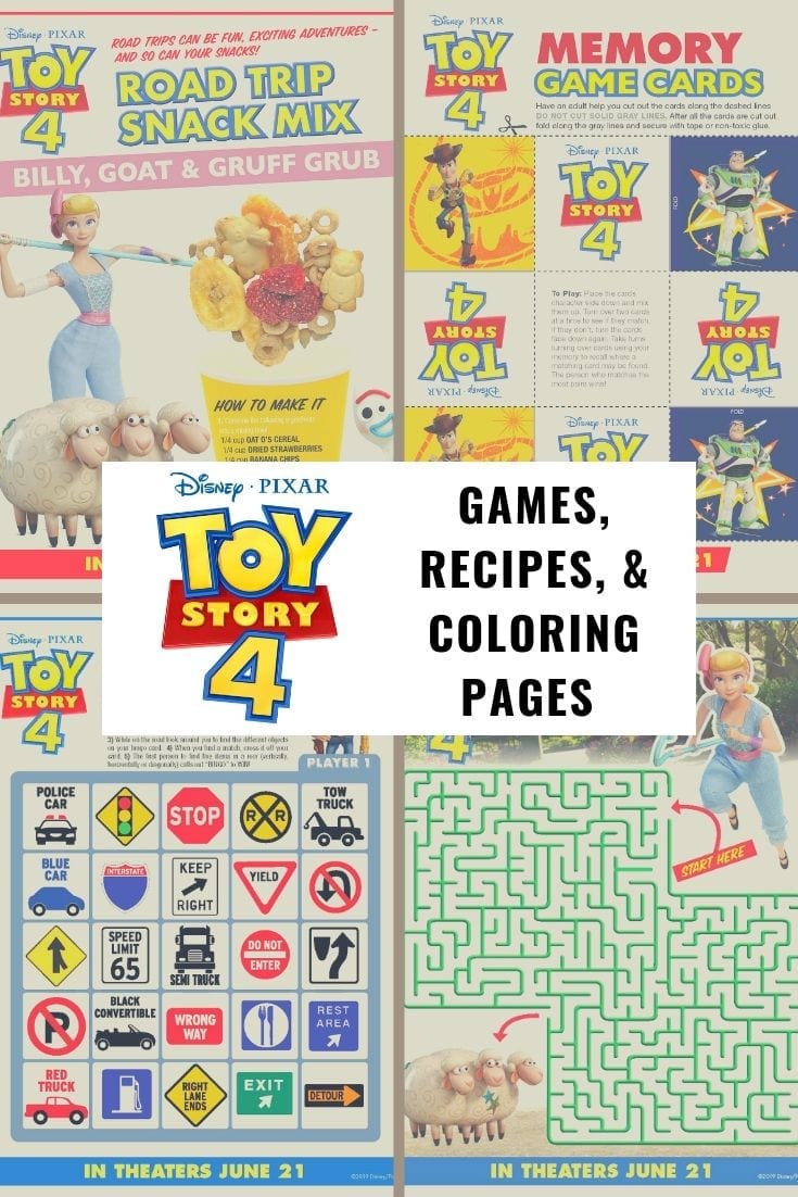 Toy Story 4 Printables – Games, Coloring, Recipes and More! – Win a Copy!