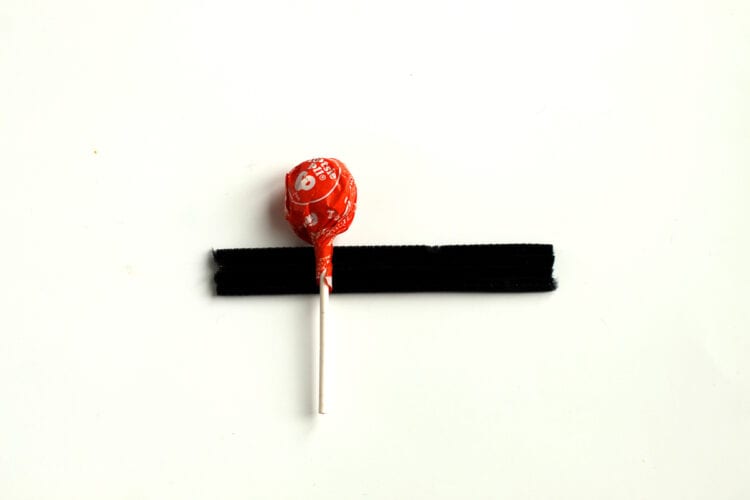 Black Pipe Cleaners on Lollipop
