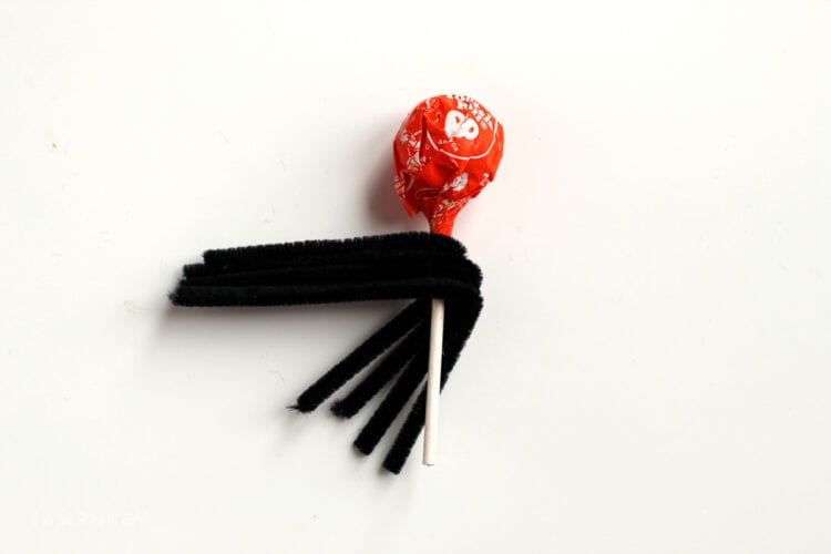 Black Pipe Cleaners on Lollipop