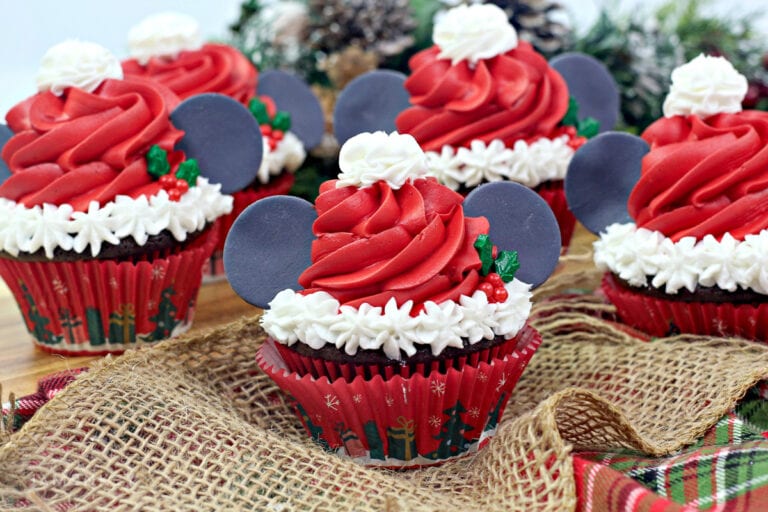 Mickey Mouse Santa Cupcakes