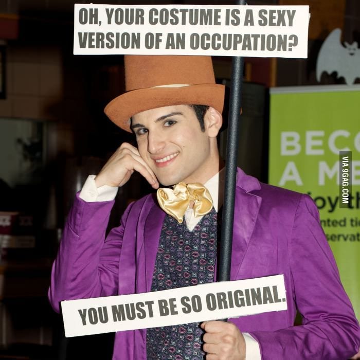 Willy Wonka meme costume